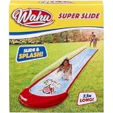 Wahu - SUPER SLIDE – Wasserrutsche 7,5 m für Kinder ab 5 Jahren – Wasserspielzeug Garten – Outdoor Wasserrutsche mit Sprinkler – Wasserbahn für Sommer – Einfach an Gartenschlauch anschließen