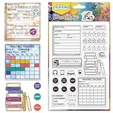 CHGCRAFT Lesetagebuch Clear Stempel Buchrezension Silikon Transparente Stempel Dichtungen für DIY Scrapbooking Fotoalbum Dekoration, 4,3x6,3 Zoll