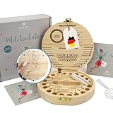 MYLILY Milchzahndose Zahnfee aus Holz | Zahnbox für Milchzähne Mädchen | Zahndose Milchzähne Jungen | Zahndose für Kinder | Milchzahndose für Mädchen | Personalisierbare Zahnbox | FSC-zertifiziert