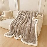 Catei Karrui 150 * 200cm Kuscheldecke Dicke Felldecke,Wohndecke Sofadecke Couchdecke, Weich Kuschelige Cord Decke Wohndecke, Sofa Couch Decke Überwurf, Winter für Bett, Wohnzimmer (F)