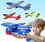 Joozmui Flugzeug Spielzeug für Draußen, Outdoor Spielzeug ab 3 4 5 6 7 8 Jahre Junge Outdoor Spiele für Kinder Styroporflieger Kinder Geschenk Junge 3-8 Jahre Garten Spielzeug Kinderspielzeug