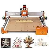 FoxAlien Masuter Pro 4040 CNC Fräs/Fräsmaschine, 400x400x60mm Vollaluminium Graviermaschine, 3-Achsen Holzstich, Acryl Gravur, Aluminium, MDF Schnitzerei Gravurfräsmaschine Grbl Steuerung