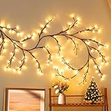 SUPRBIRD Lichterkette Willow Vine, 144 LEDs Weidenrebe Baum Lichterketten für Zimmer, Biegbare Künstliche Baumzweige Lichter, LED Baum Zweige Lichterbaum, Künstliche Lichterzweige für Innen Wanddeko