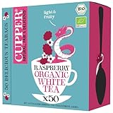 Cupper Bio Tee Vorratspackung White Tea and Raspberry, Weißer Tee, 50 ungebleichte Teebeutel, Big Pack, Perfekt fürs Büro, fair gehandelt, plastikfreie Teebeutel