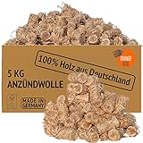 ORANGE DEAL 5 KG Öko Anzünder, Grillanzünder, Ofenanzünder, Anzündwolle aus Holzwolle + Wachs - Brennen heiß