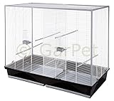 Großer Vogelkäfig Vogelvoliere Vogelhaus groß XXL 120 x 60 x 100 cm Trennwand Doppelkäfig Wellensittichkäfig Nymphensittich Käfig innen