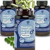 Männliches Fruchtbarkeits-Supplement - Moringa, Hochkonzentriertes Lycopin, Citrullin, Arginin, L-Carnitin, Zink, Selen, Coenzym Q10 - Unterstützt Spermienmotilität - 180 Kapseln RedMoringa