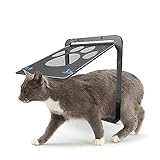Katzenklappe Magnetische Flügeltür Selbstschließend Für Kleine Katzen Welpen, Robustes ABS-Material Für Haustiere In Innenräumen Oder Im Freien, Balkonen Und Terrassen.