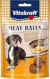 Vitakraft Meat Balls, Hundeleckerli, fleischige Mini Frikadellen, als Belohnung, ohne Zuckerzusatz (1x 80g)