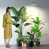 Garpsen Pflanzenlampe, Vollspektrum 65'' Pflanzenlicht mit Schwanenhals, 3 Farbmodi und 5 dimmbare Stufen, 6/12/16H Timer, 80 LEDs Höhenverstellbare Grow Lampe für große Pflanzen(Einbringen von Boden)