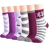 Toes Home 6 Paar Kuschelsocken Damen, Wintersocken Flauschige Socken Antiruschsocken, Warme Bettsocken Haussocken 36-42