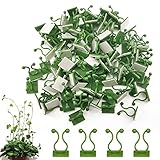 YHZMY 100 Stücke Pflanzenclips, Pflanzenclips Wand, Pflanzenclips Wand Kletterpflanzen, Pflanzenclips Wand Transparent, für Rebe Weinpflanzen Verstellbar Wandbefestigungs Befestigung Kabelclips