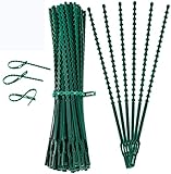Nothers Verstellbare Pflanzenbinder,100 Stück 17CM Flexible Garten Pflanzen Anbinder Kunststoff Schnellbinder Pflanzenclips,Blumen-Clip für Garten und Pflanzen