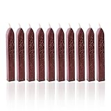 10 Stück Weinrot Siegelwachs Dichtungs Wachs Versiegelung Sticks mit Docht für Retro Vintage Wachs Siegel Stempel