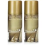 com-four® 2X Goldfarbenes Sprühlack-Set - Metallic-Spray für kreative Dekorationen und Bastelprojekte - Goldspray für Weihnachts- und Alltagsdeko (2 Stück - Spray/goldfarben)