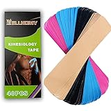 KinesiotapesKinesiologie Tape Streifen Precut,Elastisches Athletic Band für Joints Support&Muskel Schmerzlinderung Baumwolle wasserdichtes Sport Band(Mix-4)