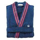 El Ganso Unisex Albornoz Azul Marino 320gsm Bademantel Ecru S/M, blau
