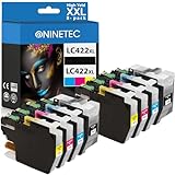 NINETEC LC422XL LC-422XLVAL Multipack Druckerpatronen Kompatibel für Brother LC-422XL LC422 422 XL für Brother MFC-J5340DW MFC-J5345DW MFC-J5740DW MFC-J6940DW MFC-J6540DW 8-Pack