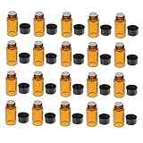 CTIRCHIU 50 Stück Flasche mit ätherischen Ölen Behälter für kosmetische Flüssigkeiten Parfüm Flakons für die Aromatherapie glasflasche kosmetikbehälter ätherische öle nachfüllbare Flaschen