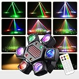 Littleboyny Moving Head Discolicht Partylicht, DMX 512 Effektstrahler,XJG06 LED RGB Licht DJ Projektor Musikgesteuert DJ Disco Lichter, Für KTV Familientreffen Hochzeit Geburtstag Halloween