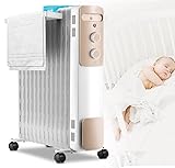 UIBAO Radiatoren Ölradiator Energiesparend Heizgeräte Konvektor Heizung Elektroheizer Schnell Heater mit 13 Heizelementen,DREI Wärmestufen: 1000W - 1200W - 2200W,für Große Räume bis 30m²