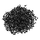 Alipis 500 Stück Mini Rundkopf Brads Papierklammern Stabile Musterbeutelklammern für Scrapbooking Basteln DIY Handwerk Präzise Kleine Papierverschlüsse Schwarz