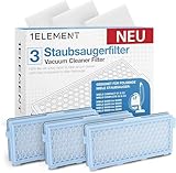 3 Filter für Miele Staubsauger [Compact C1 & C2, Complete C2 & C3, S8340] – 3 HEPA Filter und 3 Motorfilter für Allergiker gegen Feinstaub und Gerüche [S4000, S5000, S6000 & S8000 Series]