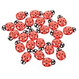 HEMOTON 50 Stück Mini Marienkäfer Resin Dekorationen Winzige Marienkäfer Figuren für DIY Bastelprojekte Leichte und Langlebige Harz Tiercharms für Pflanzen Terrarien und Tischdeko
