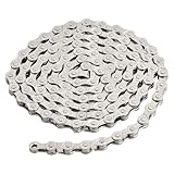 Shengxi Fahrradkette, Fahrradkette 6/7/8-fach Fahrrad kette 1/2 x 3/32 Inch 116 Glieder Spezialstahl Bike Chain für Kettenschloss Road Mountain Bike Rennrad Sport Fahrrad (Silber)
