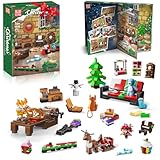 Mould King Adventskalender 2025 Weihnachtsbaum Bausteine Set - 694 Teile 24 Tage Countdown Kalender Weihnachten Spielzeug, Weihnachts Bausatz Adventskalender Geschenke für Kinder Jungen Mädchen