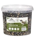 Dehner Natura Premium Wildvogelfutter, Streufutter, Ganzjahresfutter proteinreich / energiereich, hochwertiges Vogelfutter für Wildvögel, im Eimer, 3 kg (5 l)