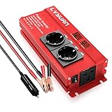 LVYUAN spannungswandler 800W DC 24V zu 230V AC Auto Wechselrichter Stromumwandler Modifizierter Sinus Wechselrichter Konverter mit 3 AC Ausgängen und 4 USB Ports