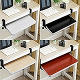 Tastaturablage Aus Holz Zum Anklemmen In 4 Farben – Ausziehbare Tastaturablage Unter Dem Schreibtisch – Für Den Büroschreibtisch Oder Den Arbeitstisch Zu Hause, Ergonomi,Walnut-75x25cm(30x10Inch)
