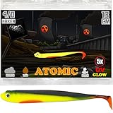 Paradox Fishing 5 STK. Atomic Zandergummifische 13cm - Zanderköder Gummifisch Zander Köder Gummifische Set