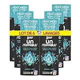 Lenor Unstoppables, Wäscheduft aus Perlen für Waschmittel, 70 Waschgänge (165 g x 6), Luftduft, Nonstop-Frische, bis zu 12 Wochen Lagerung