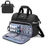 CURMIO Medizinische Tasche, Erste Hilfe Set Aufbewahrungstasche, Tragetasche für Medizinstudent, Krankenschwester, First Aid Kit Notfalltasche für Unterwegs,(Patent Angemeldet) Schwarz