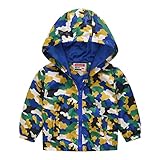 Kinder Regenjacke Übergangsjacke Wasserdicht Outdoorjacke Winddicht mit Kapuzen wasserdichte Jacke für Kinder Unisex Regenbekleidung für Mädchen und Jungen