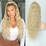 Pferdeschwanz Extensions Blond Lang Gewickelt Haarteil Ponytail Natürliches Kunsthaar Haar Haarverlängerunge Extensions für Damen Afro Zopf Ponytail ca.60cm 095C