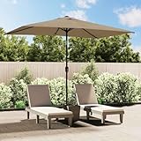 Vopese Sonnenschirm mit Metall-Mast 300x200 cm Taupe Sonnenschirme Model44502