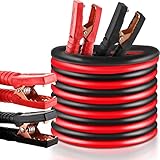 KingSaid 2 x 6m 12mm 20mm² Starthilfekabel 12 Volt/24 Volt 1500 Amp Überbrückungskabel Auto Starterkabel mit 4 vollisolierte Polzangen Starterkabel für Benzin Dieselmotoren PKW LKW