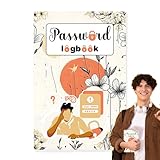 Lunaobrik Passwort-Notizbuch – Adressbuch für Internetadressen – tragbarer Internet-Adressplaner mit Organizer für Senioren