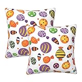 ZSUUGJ Halloween-Kissenbezüge, 45,7 x 45,7 cm, Couch-Kissenbezüge für Sofa, Wohnzimmer, Outdoor, quadratisch, Bauernhaus-Kissenbezug, 2 Stück