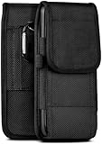 moex Agility Case für Samsung Galaxy XCover 7 Hülle mit Gürtelschlaufe, Handy Gürteltasche Outdoor Handyhülle, Nylon Gürtel Handytasche, robuste Schutzhülle mit Karabiner, Schwarz