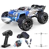 DEERC H16E Ferngesteuertes Auto 1:16 Bürstenloser Motor 70 km/h, 4 WD Schnelles Rennauto mit 2 Akku für 40 Min. Laufzeit, 2.4-GHz RC Auto für Erwachsene und Kinder