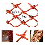 Kinderschutznetz Sicherheitsnetz Treppe Bruchsicheres Netz Hängendes Kleidernetz Orange Dekoratives Netz Eisenbahngeländer Netz Handgewebtes Netz Katzennetz Kindergarten (Size : 1x5m/3.28x 1