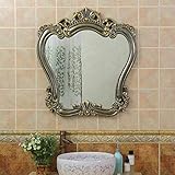 Hängender Kreisspiegel, mit schwarzem Metallrahmen und Deckenmontierter Galgen, Badezimmer, Wohnzimmer, kreativer dekorativer Spiegel, Make-up-Spiegel, runder Spiegel für Zuhause oder Hotel, Spiegel