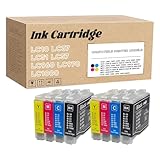 LC960 Kompatible Tintenpatrone Als Ersatz Für Brother LC10 LC37 LC51 LC57 LC960 LC970 LC1000, Kompatibel Für DCP-130C, MFC-235C Und FAX-1355 8pack