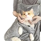 Katzenschürze, Tragetasche, mit Löchern, weich, atmungsaktiv, verstellbar, Tier-Schulter-Tragetasche, für Zuhause, Wohnung, Schlafzimmer, Wohnzimmer