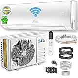 Kältebringer Split Klimaanlage - 12000 BTU - Inverter Klimagerät mit Heizfunktion, WiFi und App - bis 55qm - sehr leise - Komplett Set, 5m Kupferleitung, Kältemittel R32, Montagematerial
