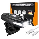 StVZO Zugelassen Fahrradlichter【2021 Model】Licht Fahrrad, Super Hell Beleuchtung Fahrrad, Fahrrad Lampe LED Fahrrad Beleuchtungsset, Rennrad Licht, Bicycle Light, Fahrradbeleuchtung USB Aufladbar